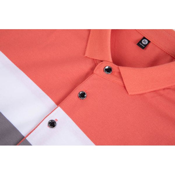 Unisex Classic Polo Shirt with Bold Wide Stripe and Breathable Piqué Knit in Regular Fit