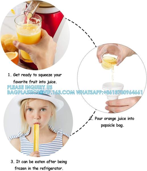 Disposable Ice Mold Bags Mold Bags Homemade Ice Lolly Bags Funnels Freeze Snacks Freezer Tubes For Healthy Snacks