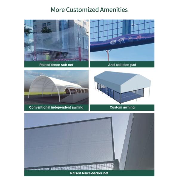 Factory Produce Installation Team Panoramic Padel Court Cover Cancha De Padel Tennis Court With Roof Paddle Tennis Court