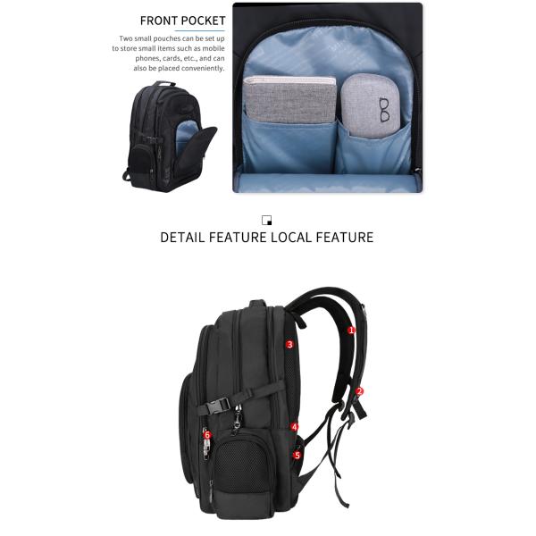 Vente chaude sac à dos de voyage d'affaires portable imperméable à l'eau de grande capacité homme sac à dos