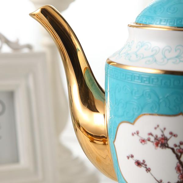 8cm dia Ceremonial graceful Blue And White Beautiful Full Tea Sets