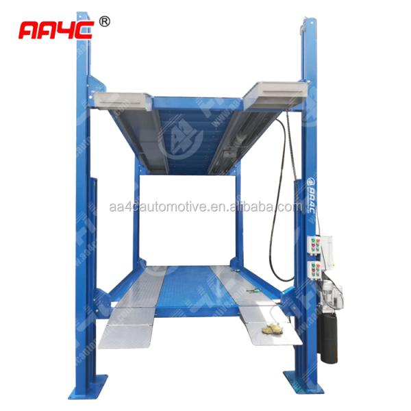AA4C 4-постный тройной автомобильный парковочный лифт Четырехколонный парковочный лифт Многоуровневый автомобильный лифт