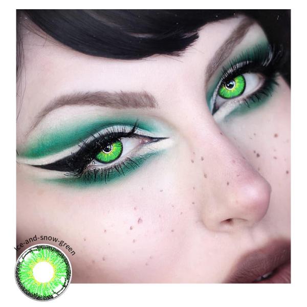 OEM Yearly gray green contact lenses Prescription Power Soft Eye