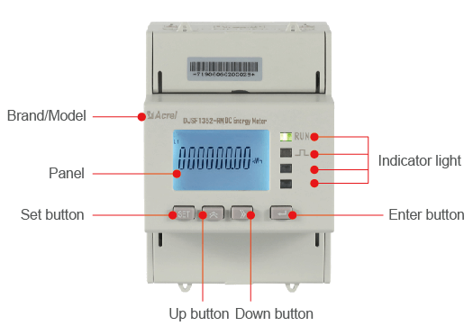 Class 1 DIN35 24V DC Energy Meter With Rs485 DJSF1352-RN