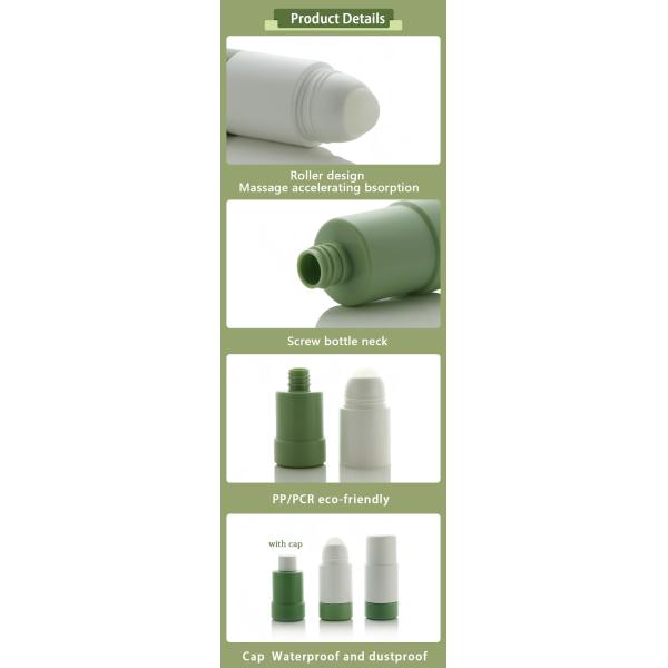 Customized Plastic Roll On Bottle 50ml With Screw On Closure
