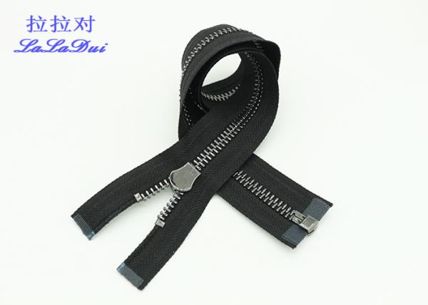 Custom Clothing 15 # Heavy Duty Coat Zippers , Euro Teeth Auto - Lock Extra Large Zipper