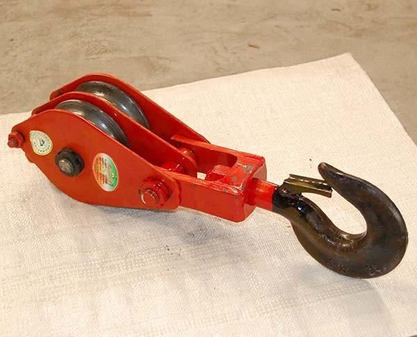 JTPB-F2 Hook(Chain Link)Sories Closed Double Wheels Pulley