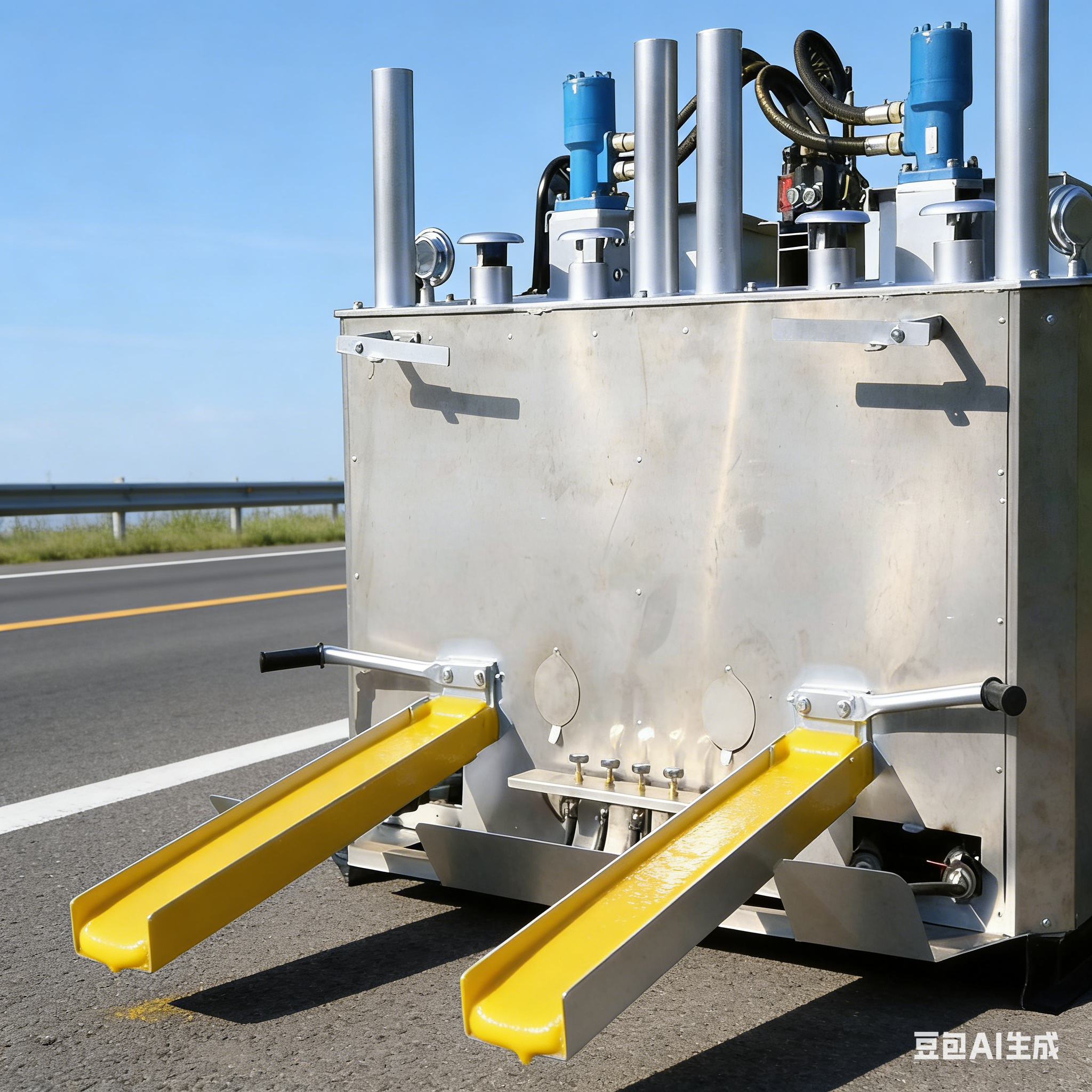 Hot Melt Traffic Road Hydraulic Double / Single Tank Thermoplastic Paint