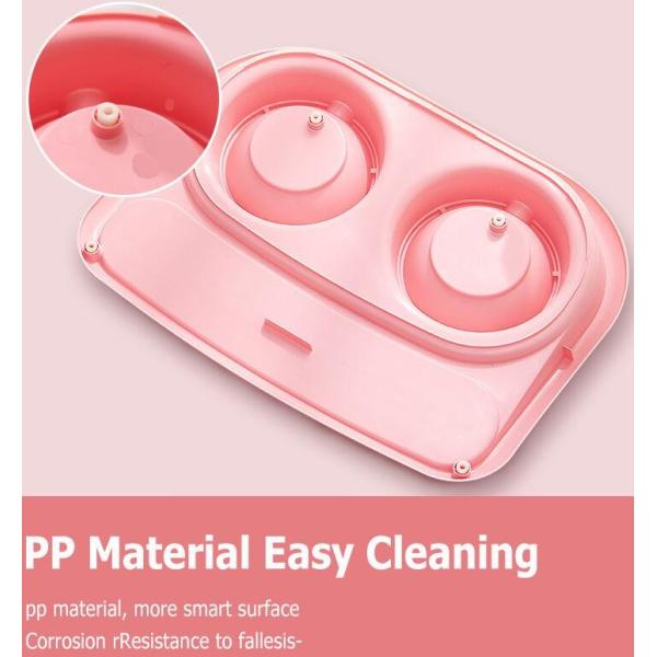 Non Slip Plastic Feeding Dishes No Spill Pet Dog Cat Double Food Water Bowl For Cat Dog, Premium Colorful Dog Water Food