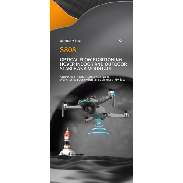 3km Range S808 Drone With 8k Camera 5g Wifi 3 Axis Eis Gps Long Distance 3km Brushless Motor Foldable Quadcopter Drones