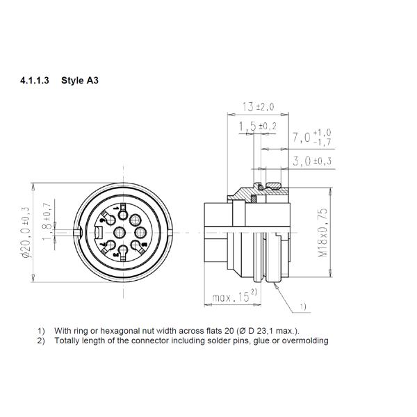 22AWG AISG Inner Ret Control Cable Male To Female With Customzed Terminals
