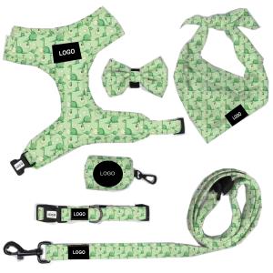 Soft No Pull Luxury Adjustable Pet Harness Dog Harness Collar Leash Set XS-XL