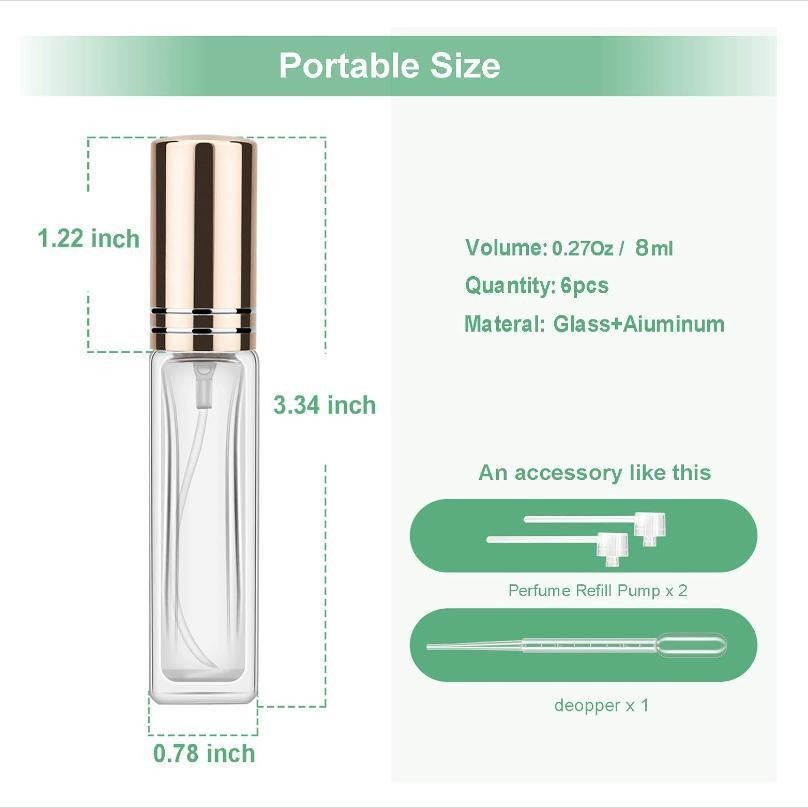 Customized Pocket Leakproof Mist Sprayer for Fragrance Container Travel Accessory Set