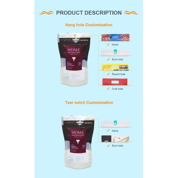 Upright Zipper Bag Polyester Film Degradable Bag Underwear Socks Packaging Bag