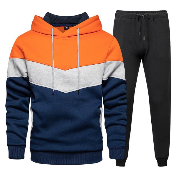С капюшоном ткань ватки 100% полиэстер следа Sportswear tracksuits спорт людей