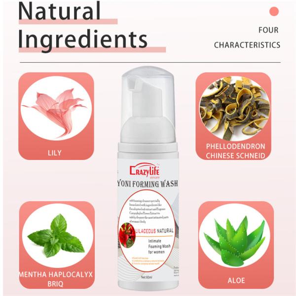 Unscented flairent l'odeur Lily Gynecological Yoni Foaming Wash de produits de soin pour la peau d'OEM