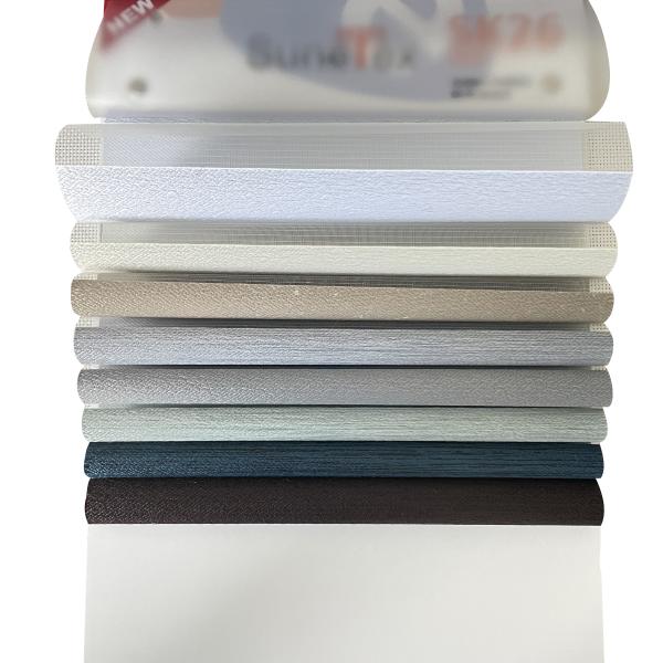 100% Polyester Builtin Blinds Between Glass Blackout Sheer Roll Up Blinds Fabrics For Home