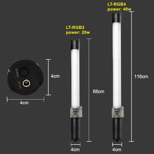 трубка 69cm 2ft RGB видео- освещает 20 ватт 95ra 4 СИД трубки фута влияний света 12 Pre установленных
