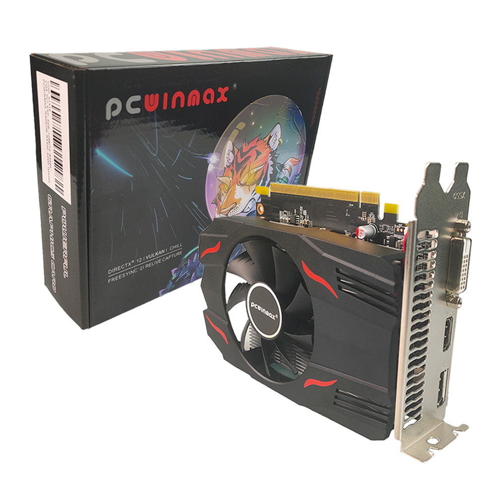 PCWINMAX Radeon RX 550 2GB GDDR5 128 Битовая графическая карта PCI-E для игровых процессоров для настольных компьютеров