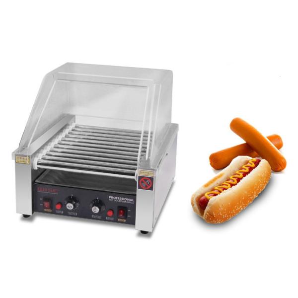 Hot Dog Roller Grill With 11 Rollers 220V 1.65KW, Commercial Snack Bar Equipment