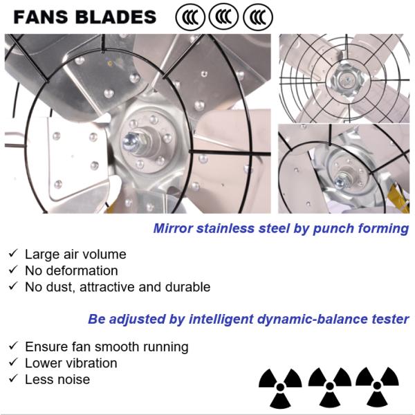 Sistema de refrigeración por agua Ventilador de escape industrial EC o DC Ventilador de aves de corral de motor