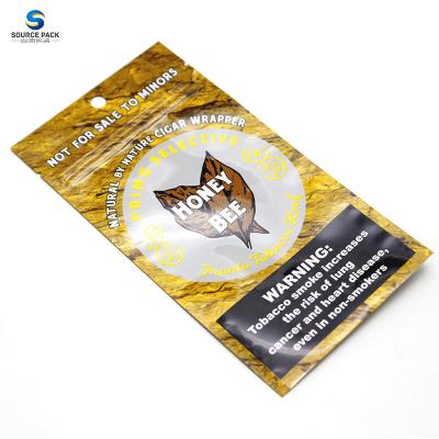 Herb Tobacco Leaf Packaging Bag Resealable Lanimated Plastic Ziplock With Window