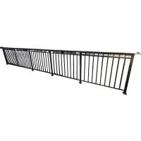 Protective Metal Garden Black Aluminum Porch Railing Fencing 12ft