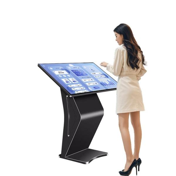 55 65 Inch Dual System Portable Touchscreen Kiosk for Self-Service Digital Signage