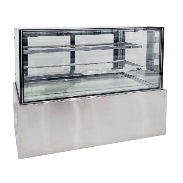 Brushed Silver Fridge Freezer Equipped With Ventilated Cooling System
