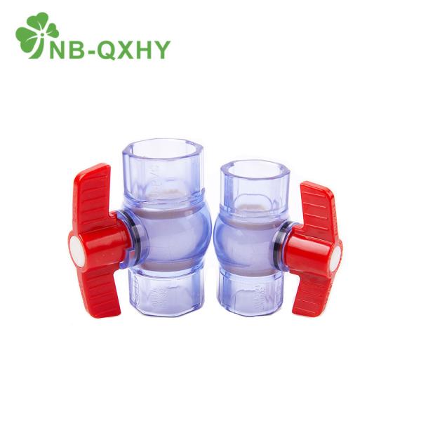 Water System PVC UPVC Pipe Fitting Clear Ball Valve Transparent Samples US 0/Piece