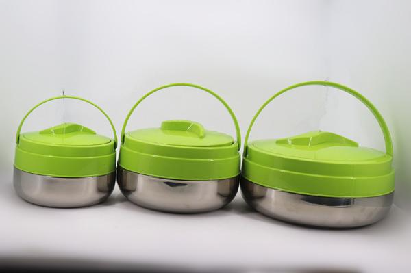 Office Stainless Steel Lunch Box Keep Warm Wtih Green Cover 2L - 10L Capacity
