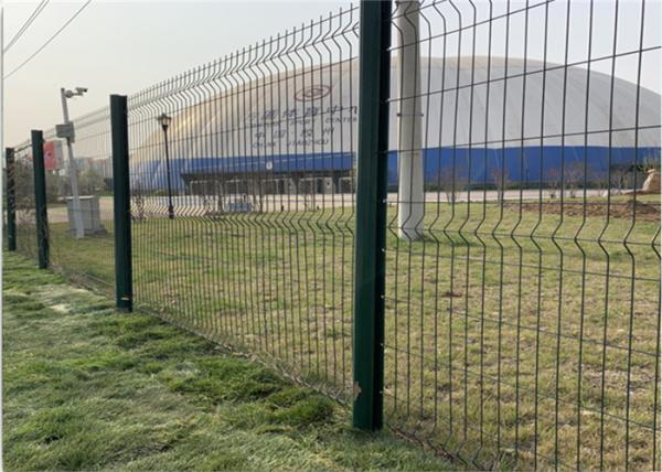 Outdoor Decorative Metal 3mm Plastic Coated Wire Fencing 3d Bending Curved Panel