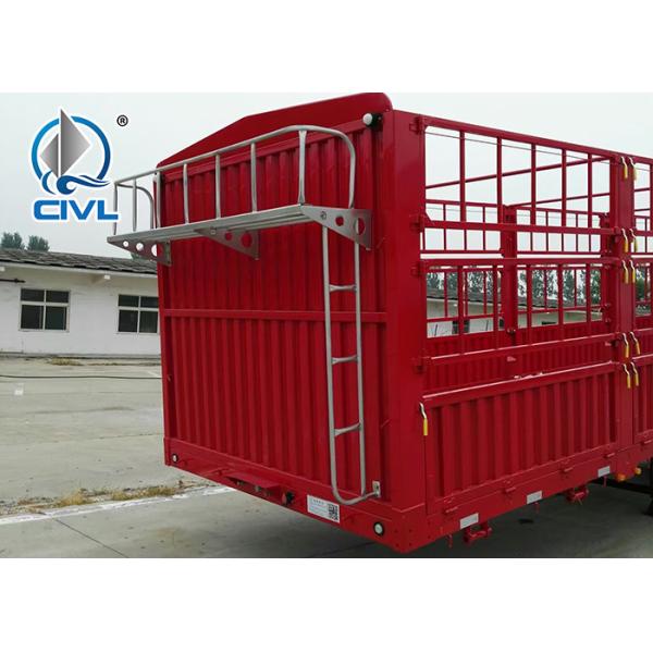 new Fence Cargo Semi Trailer 3 Axles Semi Trailer Trucks High Coloumn Cargo Trailer