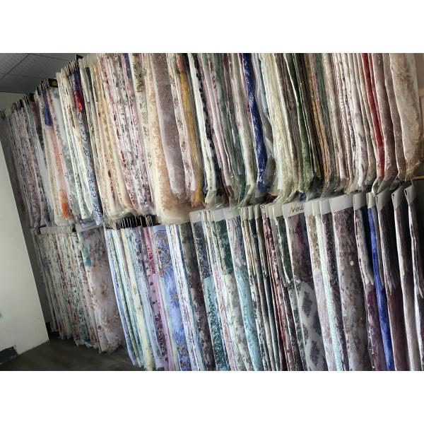 Easily Customizable Luxury Tulle French 3D Beaded Embroidery Mesh Lace Fabric for Women's Clothing Dance Dresses