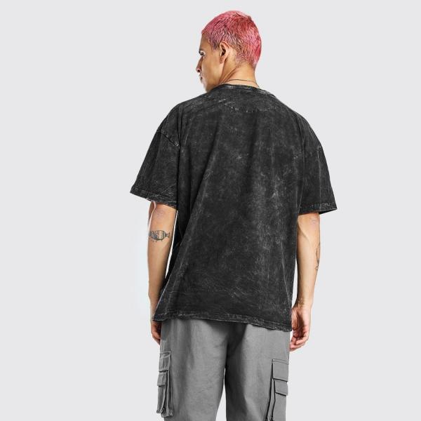 Acid Wash Man Pre Blank T Shirts Bio Heavy Cotton  220Gsm Vintage