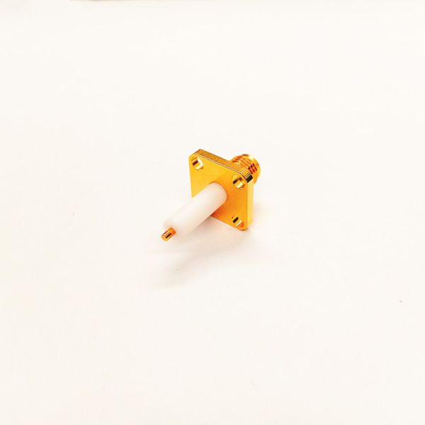 DC-18GHz SMA-KFD197 SMA Female 4 Hole Flange 12.7*12.7mm Connector 