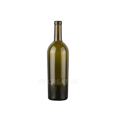 26oz Prestige Heavy Bordeaux Empty Corked Wine Bottles For Icon Wine 760g 1734K-7