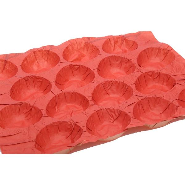 Wholesale 100% Biodegradable Kraft Paper Pulp Fruit Tray Liner Eco-Friendly Protection Packaging for Food Use
