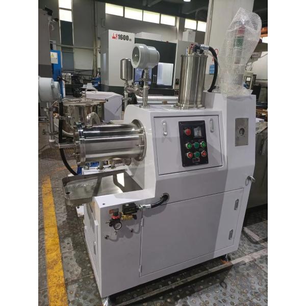 Wearable Wet Grinding Horizontal Bead Mill With PLC Touching Screen Control 4kw