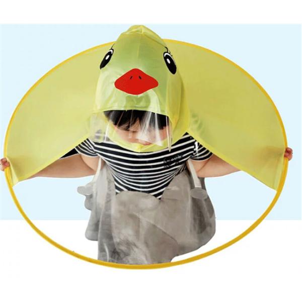 PVC Childrens Waterproof Raincoats Little Yellow Duck Elastic Wear Resistant