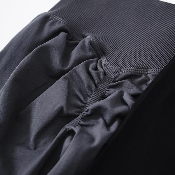 A annoncé le yoga de forme physique de polyester d'usine halète le bout droit élevé de taille fortement