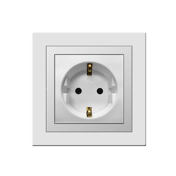 Soquete da corrente elétrica de Schuko, soquete 86mm da tomada de dois furos 4 coligados