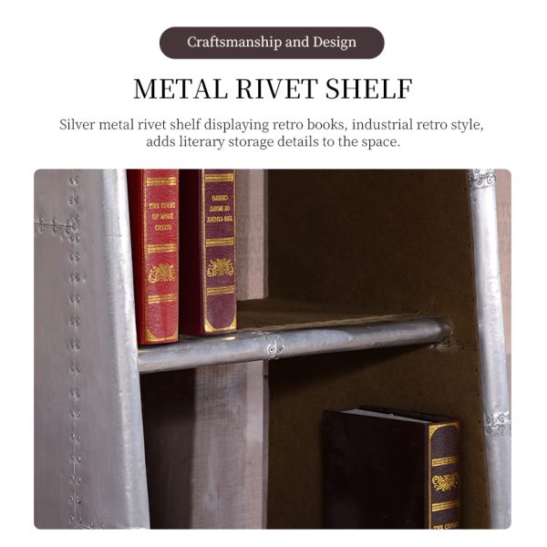 Nidea #8007 Handmade Aluminum Rivets Cover Aviator Vintage Industrial Customized Color Durable Multifunction Bookcase Home Office Hotel