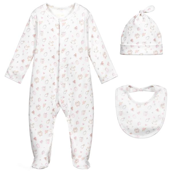 baby rompers 3pcs hat bit gift packed newborn infant gift set long sleeve organic cotton baby clothes