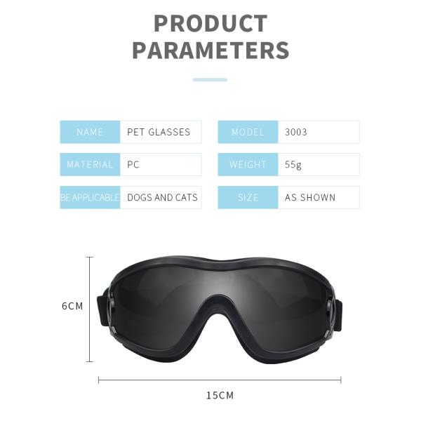 Gafas de sol para perros Gafas para mascotas Ojos para la nieve Playa Motocicleta Perros Gafas de protección Raza