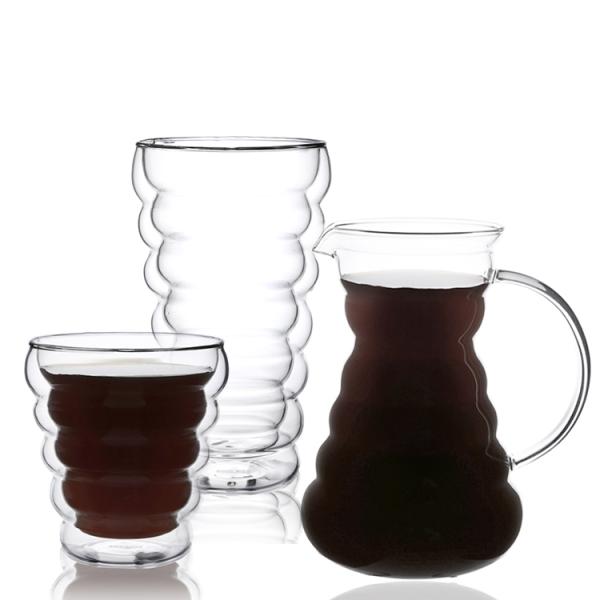 Double Wall Borosilicate Coffee Glass Mug Transparent Clear Eco Friendly