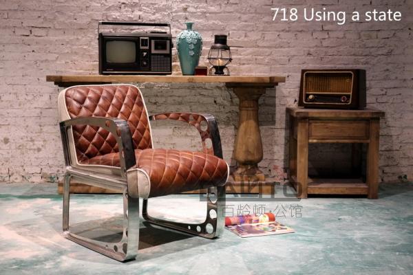 antique British style leather chair sofa furniture,#718
