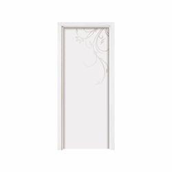 125cm Length Solid Wood Flush Doors White Single Flower Painting