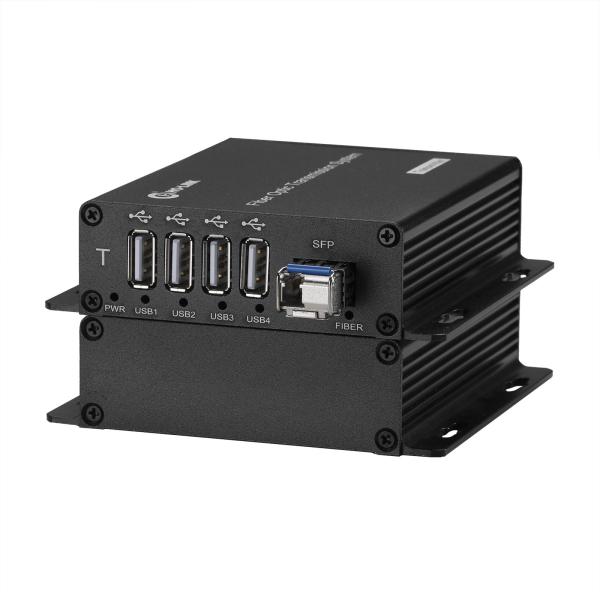 4-Channel USB2.0 Signal Extension up to 20km with USB to Fiber Converter for Smooth Data Transfe