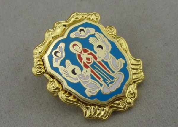 Multi Piece Combined Imitation Hard Enamel Pin Brass Die Struck With Safty Pin